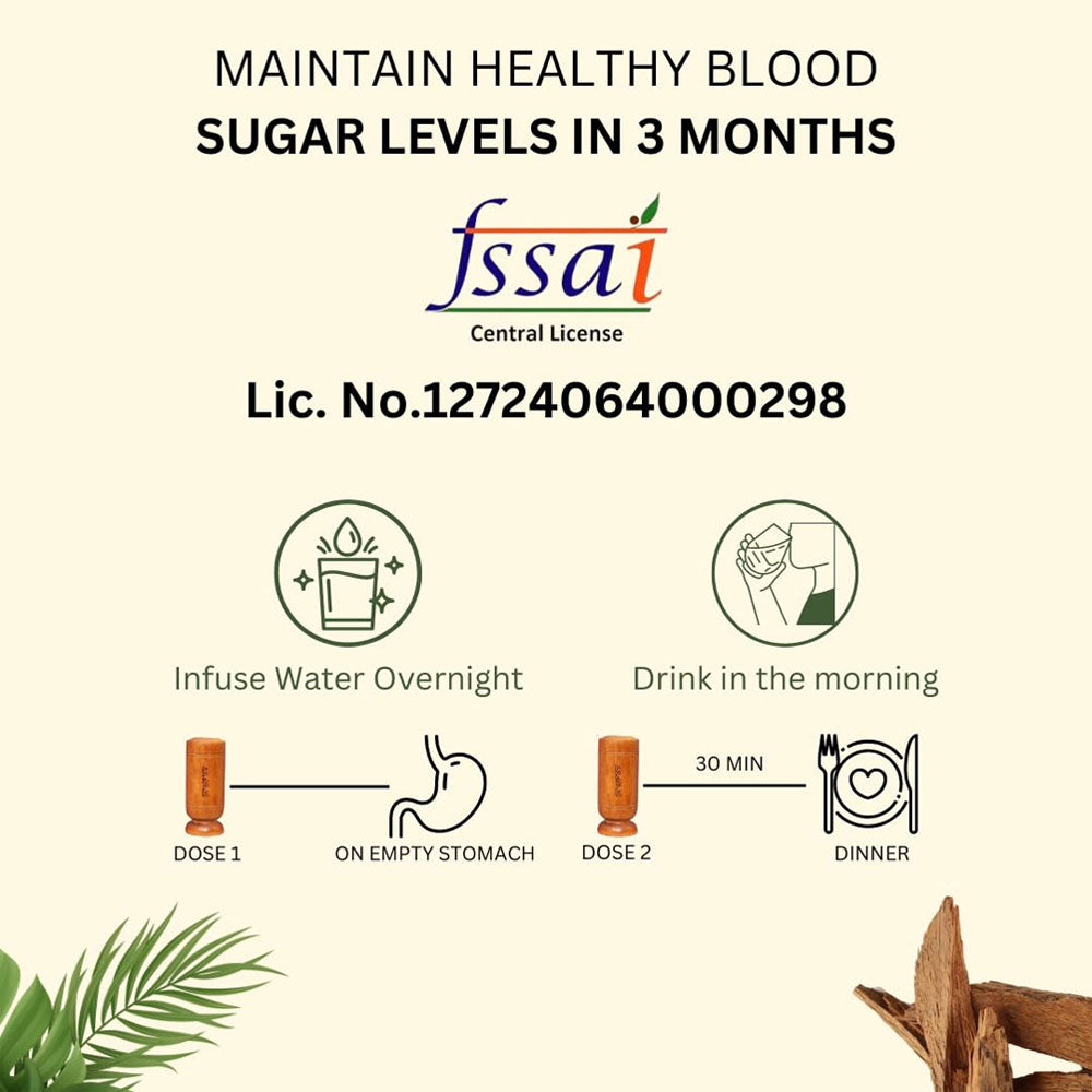 VEDAMBARI® Lab Certified Vijaysar Wood Glass for Diabetes Control | Natural Wooden Tumbler | Helps Manage Blood Sugar | Ayurvedic Herbal Drinking Cup | Reusable Wooden Glass