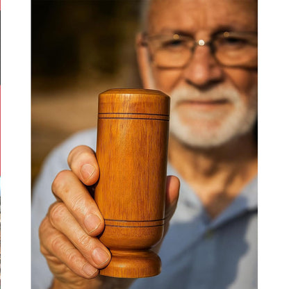VEDAMBARI® Lab Certified Vijaysar Wood Glass for Diabetes Control | Natural Wooden Tumbler | Helps Manage Blood Sugar | Ayurvedic Herbal Drinking Cup | Reusable Wooden Glass
