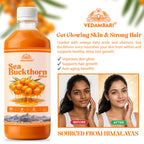 Vedambari® Sea Buckthorn Juice, Immunity Booster | Skin Glow | Gut Health | 100% Natural